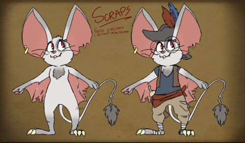  Character page for Scraps, a little character who shall be appearing in a comic soon for a customer