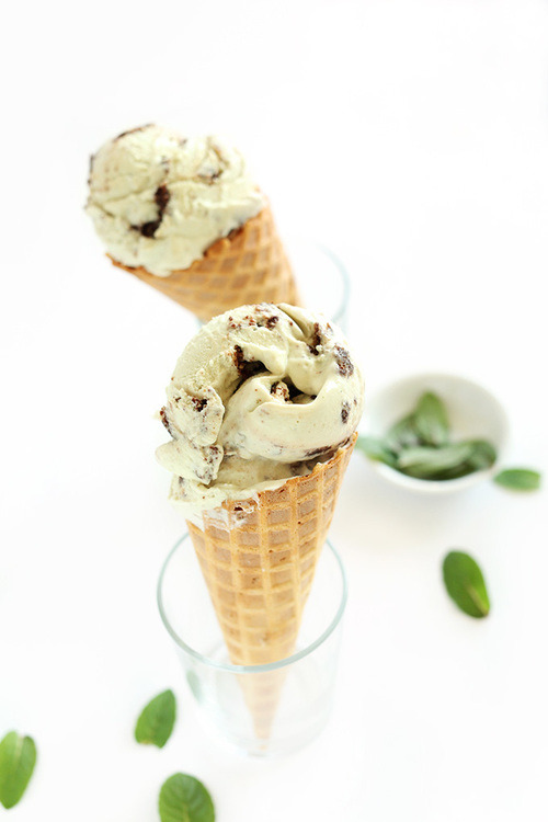in-my-mouth:  Vegan Mint Brownie Ice Cream 