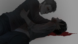 Jennaay-B:  The Whole Time Drawing This I’m Thinking About Hannibal Touching Will’s