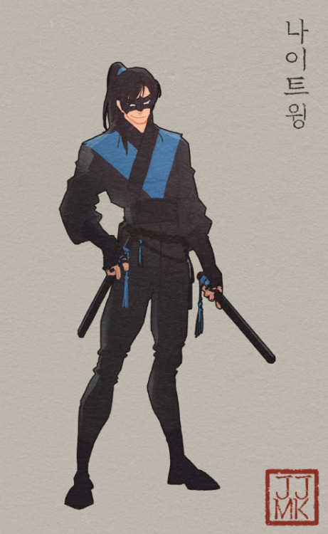 jausters:  jjmk-jjmk:  Batman fan art - Classic Korean art style  This is so rad