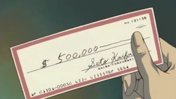 Zamisriza-The-Resurrection: Reblog The 500,000 Dollar Written Check From Seto Kaiba