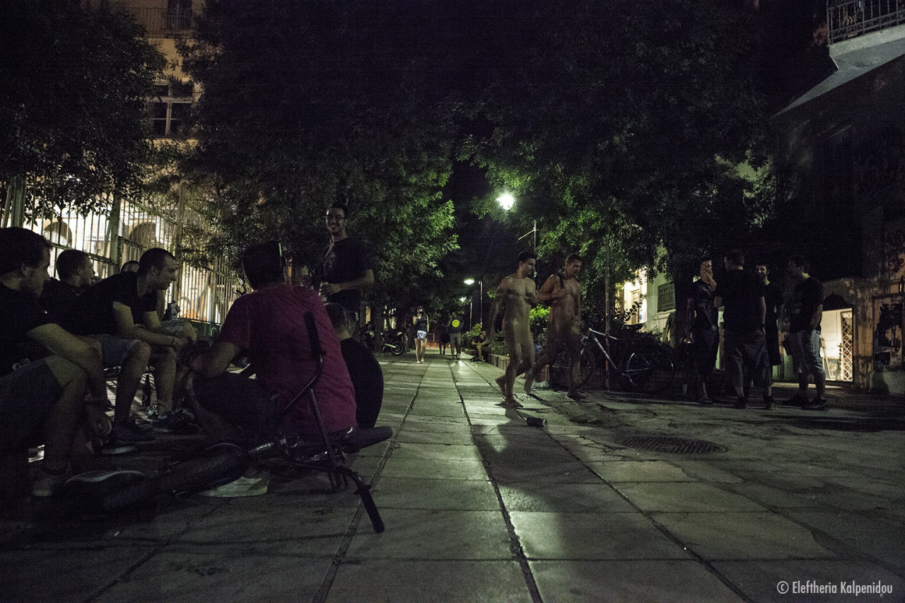 Naked in the center of Thessaloniki 12/7/2013 https://vimeo.com/74696604 photo by