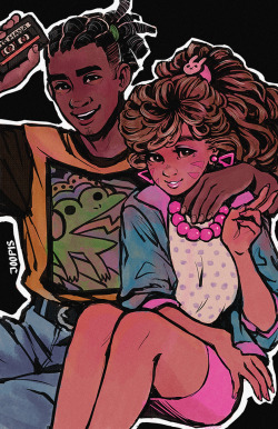 joopis:    Late 80’s Lucio and D.va! #overwatch Lucio made a mixtape for his friend Hana, an arcade whiz who always puts her high score initials as DVA  