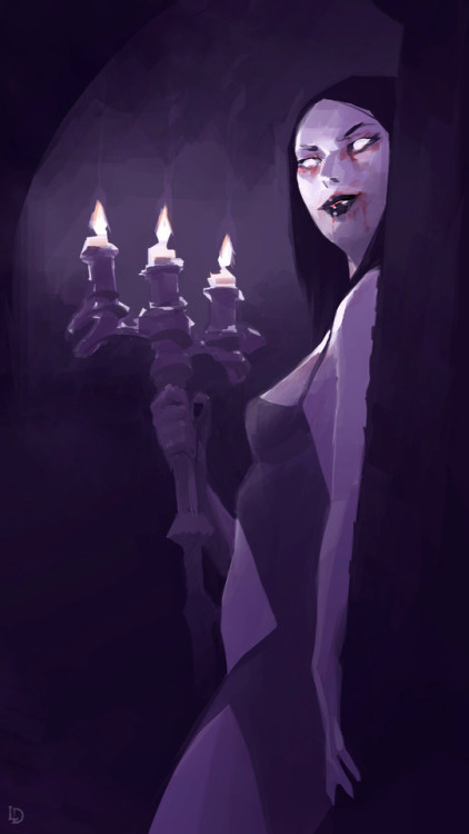 naughtyhalloweenart: Vampire Halloween sketch by Leote Duran