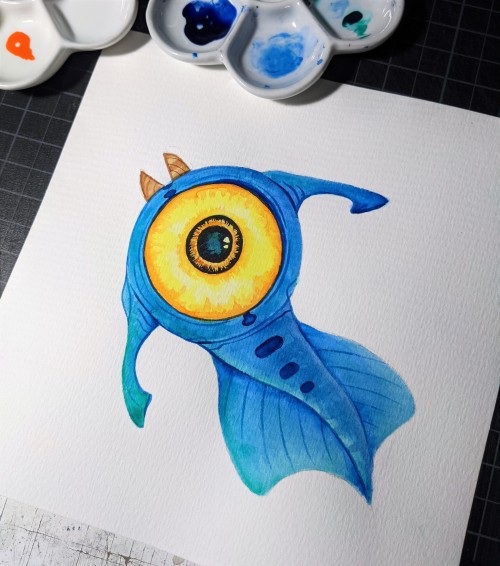I painted a Peeper! Just finished Subnautica, and loved it! Now on to Below Zero!Dr. PH Martins Hydr