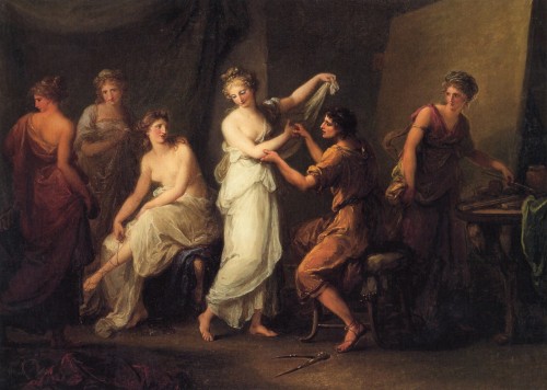 Zeuxis Selecting Models for His Painting of Helen of Troy, Angelica Kauffman(n), ca. 1778