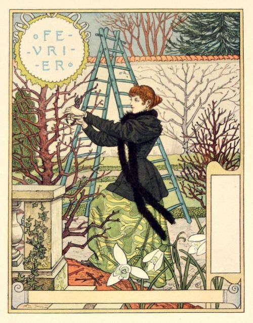 heaveninawildflower: February - ‘La Belle Jardinière’ (1896) by Eugène Grasset (1845–1917). davidson