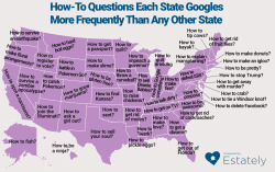 holtzyman:  mapsontheweb:  How-to questions each US state Googles more frequently than any other state. More Google search maps &gt;&gt;  Pennsylvania gonna single handily defeat Isis 