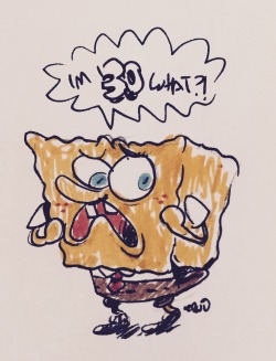 kerwinsartfreakshow:  birthday sponge 