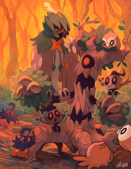 marblelove:  dar-draws:The woods just got creepier and more rad  walk into the wood like whatup i got a big Decidueye