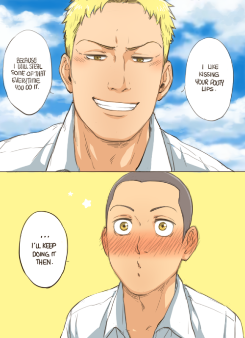 miyajimamizy:  Connie is so cute and Reiner likes smol cutie  Instagram