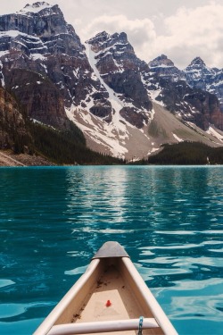 venvm:  Canoeing a Moraine Lake | by: { Jannette