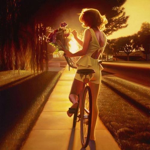 mosaiqe: Loving myself some me time - lovely scene by Carrie Grab  #painting #sunset #sunshine #flow