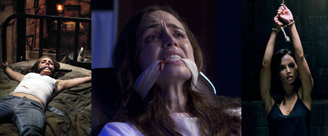 frenchblazer: Eliza Dushku in distress 1. Wrong Turn [2003] 2. Eloise [2017] 3. Banshee