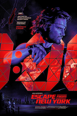 kogaionon:   Escape from New York  by  Martin Ansin / Behance / Twitter / Instagram   24&quot; x 36&quot; 9 color screen prints,  numbered regular edition of 375 and variant edition of 125.  Available at  New York Comic Con, October 6th - 9th, 2016 from