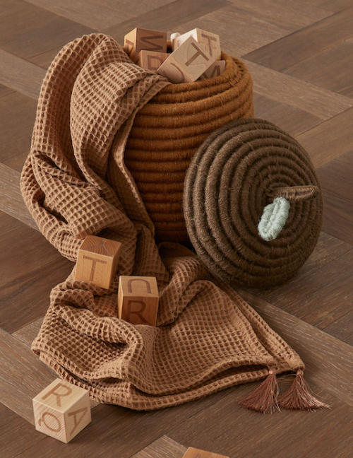 peachblushparlour:Acorn-Shaped Straw Basket