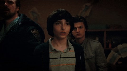whencartoonsruletheworld:Giant Stranger Things Meme: [9/15] Scenes↳  Eleven. Mike.