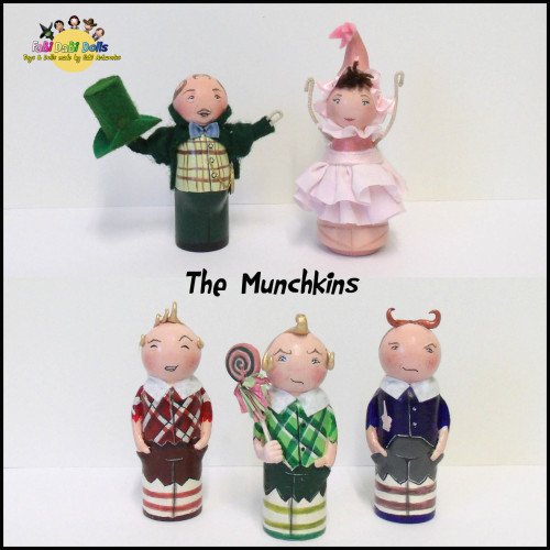 our Wizard Of Oz peg dolls - full set and individual sets available from our etsy shopwww.etsy.com/s