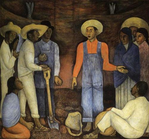 The Organization ofThe Agrarian Movement, 1926, Diego RiveraMedium: fresco