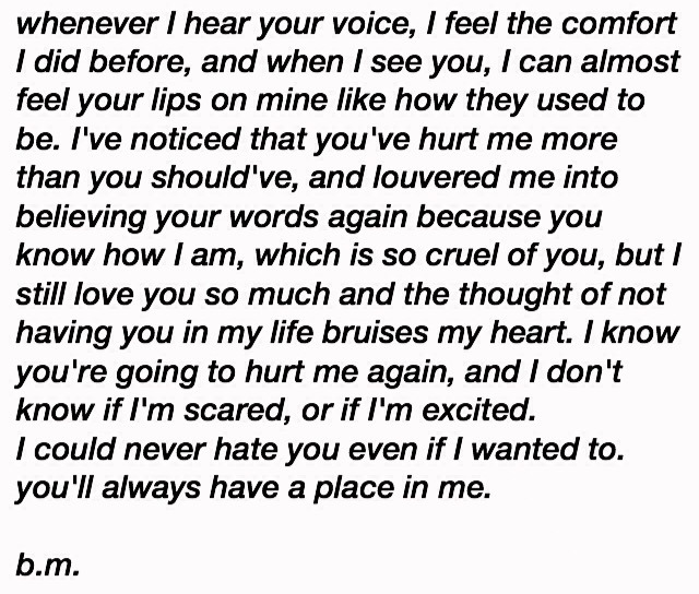 ptoery:  you’ll always have a place in me.