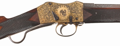 Conrad Ulrich engraved Peabody Martini breechloading rifle, United States, circa 1870′s.from Rock Is