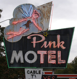 neon-flamingo:   Pink Motel Neon Sign. Cherokee,