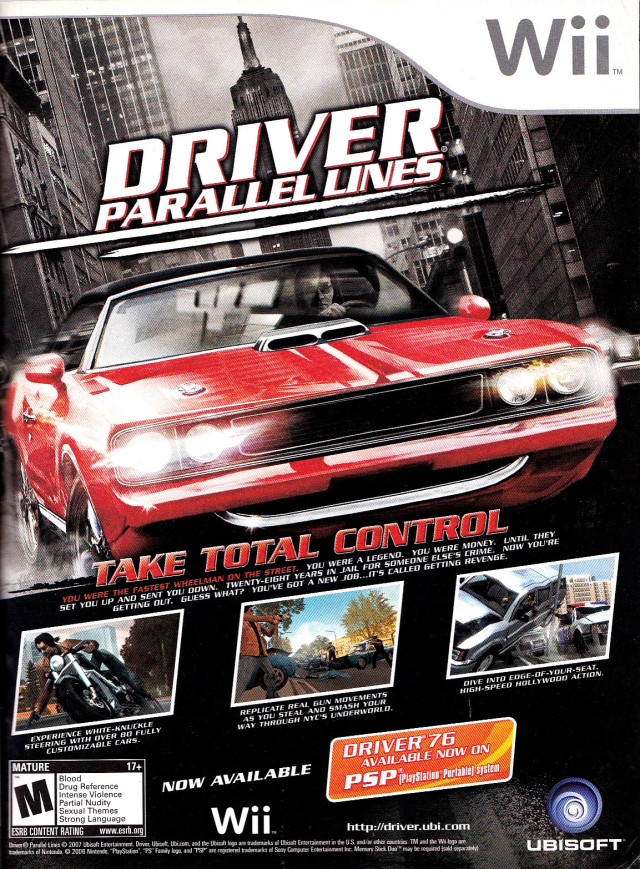 driver parallel lines cheats wii