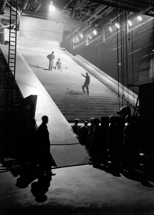 tcm - Michael Powell and Emeric Pressburger filming A MATTER OF...