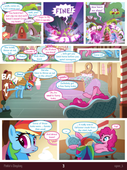 atthefrozenhorizon:  syoeeb:  “Pinkie’s Dingdong” (all pages) here’s all the pages in one post. ^^  Yes. All of my yes.
