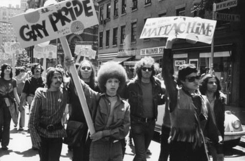 agelessphotography: Marchers walking along Sixth Avenue at the first Stonewall anniversary march, Fr