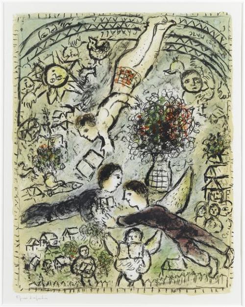 artist-chagall:A sky, 1984, Marc ChagallMedium: lithography,paperwww.wikiart.org/en/marc-cha