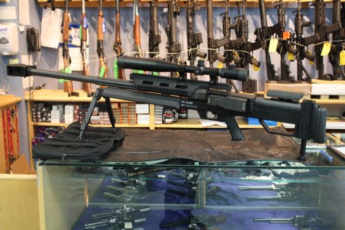 gunrunnerhell:  Steyr HS-50 M1 This is one of the firearms on my “5 Guns I regret not buying…” post. It differs from the original HS-50 primarily because it is magazine fed from the side. It also has a unique upper handguard with rails for optic