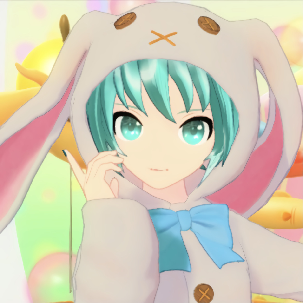 Hatsune miku bunny hoodie deals