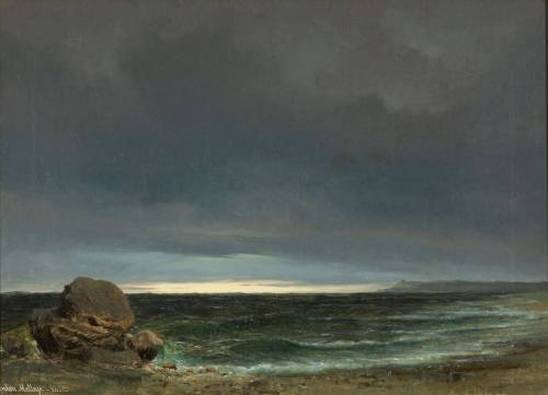 View Over the Sea Towards Kullen, Nordsjælland  -  Daniel Herman ‘Anton Melbye’ , 1852Danish, 1818-1