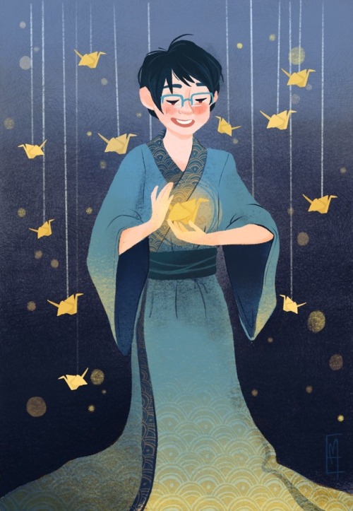 artofmarylarson:Yuuri, the paper crane prince!