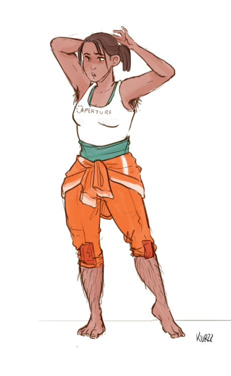 kurzz:a lil Chell doodle because god i love her so much, my sweet mute child