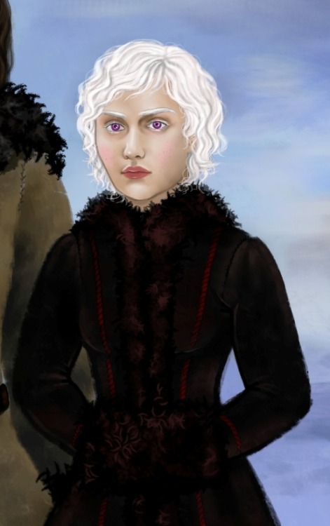 aapollaa:my new drawing of Jon and Dany at Winterfell…. i thought it would be great to see them in s