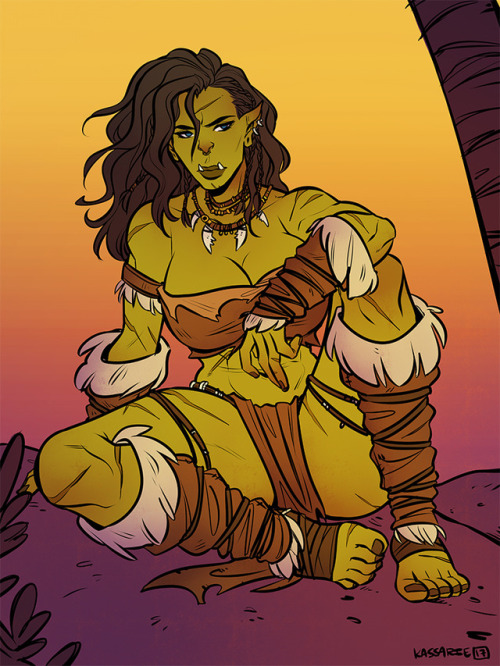 Sex saltyconch: kassarie-art:  Orc OC pinup commissioned pictures