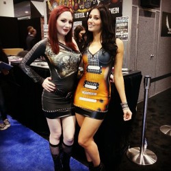 toxicvisionclothing:  Namm day 1 working for dean guitars with @angelaryan . #namm #deanguitars #toxicvision #models #babes #rocknroll - @amienicole13- #webstagram www.facebook.com/toxicvisionclothing 