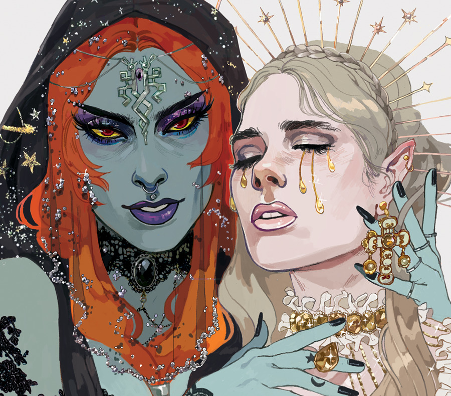 artbyalexis: midzel print for Anime Expo, available at table g54! zelda and midna………………were