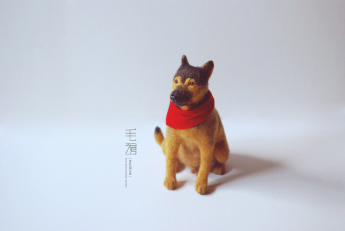  ▋Mixed Breed Dog ( custom-made order )Sculpture approximately 9.5 x 12 x 18 cm （ including the tail