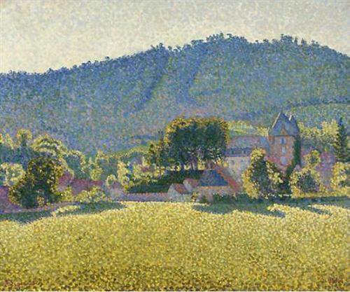 Comblat and the Valley of the Cere, Paul Signac 1887Pointillism