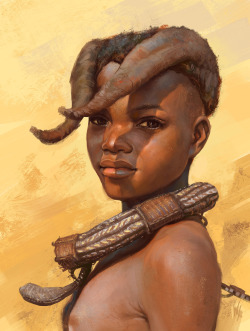 fyblackwomenart:  Himba tribe kid study by