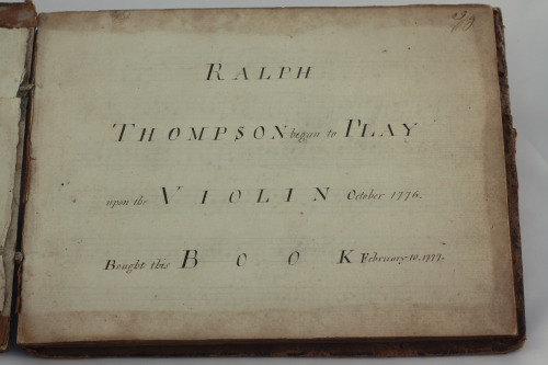 a particularly unusual and rare example of an 18th century music book. Entirely hand written by Ralp