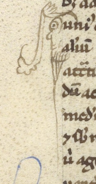 Wee faces from LJS 482, commentaries on Aristotle&rsquo;s De generatione et corruptione and