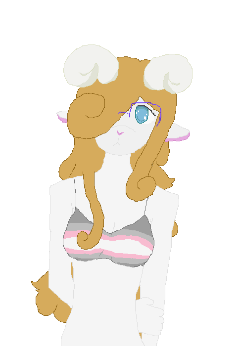 I made art for Pride Week! My fursona, with a pride top! I’m not very good at art so I edited 