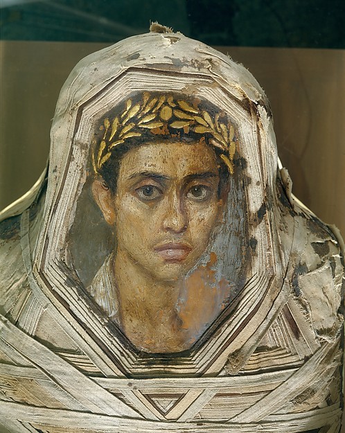 ancientpeoples:  Mummy with an Inserted Panel Portrait of a Youth Roman Period Egypt,
