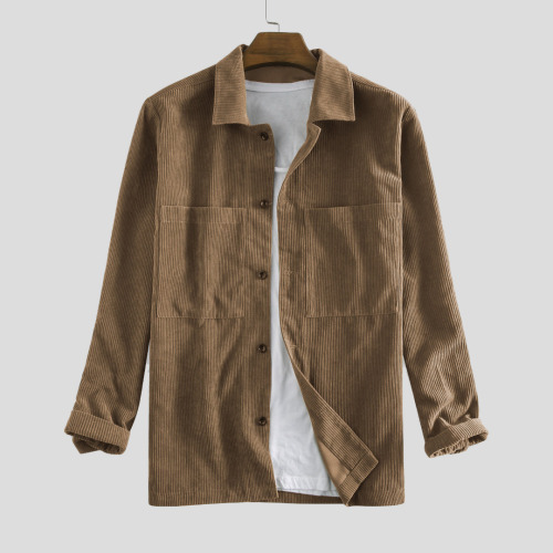 arrinastone:  Corduroy Solid Color Double Pockets Warm Jackets Henley shirts Check out HERE 20% OFF 