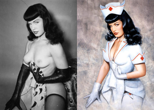 bobbysockss:     Bettie Page and inspired adult photos