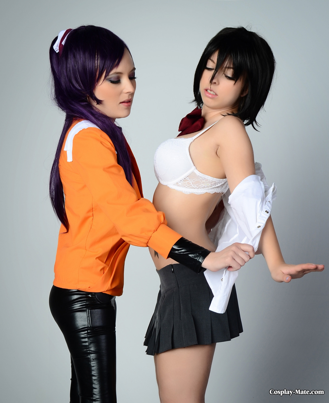 The guide line for that picture was for Yoru to take off Rukia shirt off and for